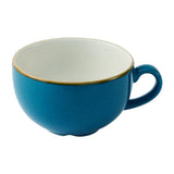 HY933 Churchill Stonecast Java Blue Cafe Cappuccino Cups 355ml (Pack of 12) - JD Catering Equipments Ltd