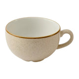 HY943 Churchill Stonecast Nutmeg Cream Cafe Cappuccino Cups 355ml (Pack of 12) - JD Catering Equipments Ltd