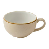 HY944 Churchill Stonecast Nutmeg Cream Cafe Cappuccino Cups 236ml (Pack of 12) - JD Catering Equipments Ltd