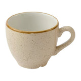 HY945 Churchill Stonecast Nutmeg Cream Cafe Espresso Cups 103ml (Pack of 12) - JD Catering Equipments Ltd