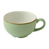 HY954 Churchill Stonecast Sage Green Cafe Cappuccino Cups 336ml (Pack of 12) - JD Catering Equipments Ltd