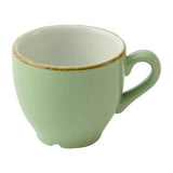 HY955 Churchill Stonecast Sage Green Cafe Espresso Cups 103ml (Pack of 12) - JD Catering Equipments Ltd