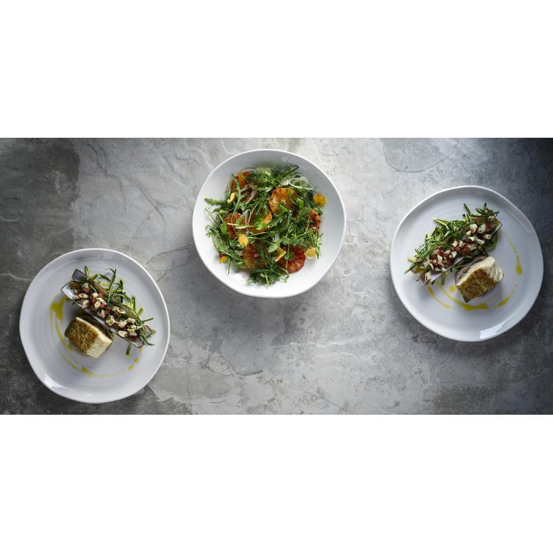 HY976 Churchill Envisage White Natural Bowls 250mm (Pack of 6)