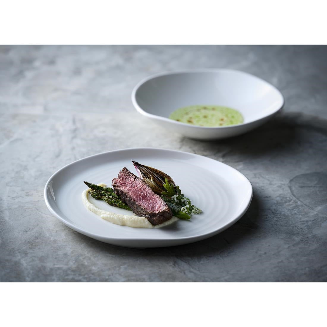 HY977 Churchill Envisage White Natural Bowls 220mm (Pack of 6)