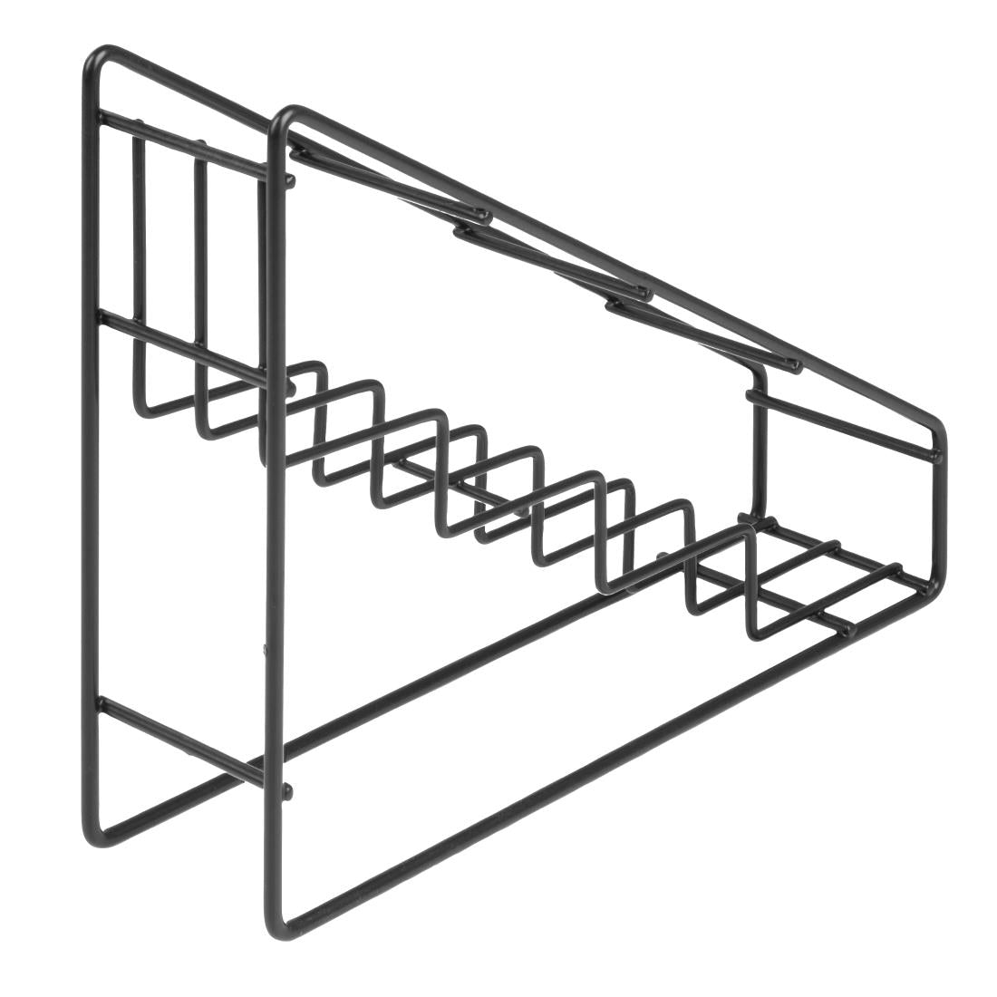 HY987 Olympia Syrup Bottle Stand Black Wire 400x105x320mm