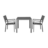 HZ021 - Bolero Valletta Grey Slatted Outdoor Table 780mm
