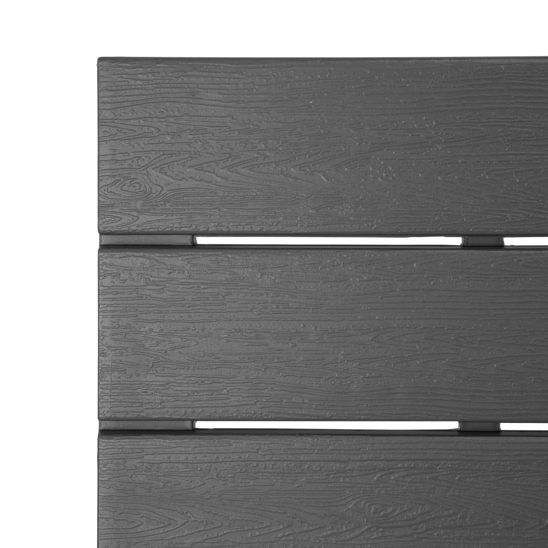 HZ021 - Bolero Valletta Grey Slatted Outdoor Table 780mm