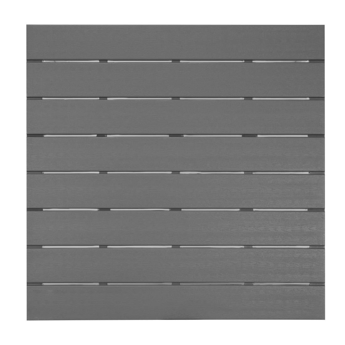 HZ021 - Bolero Valletta Grey Slatted Outdoor Table 780mm