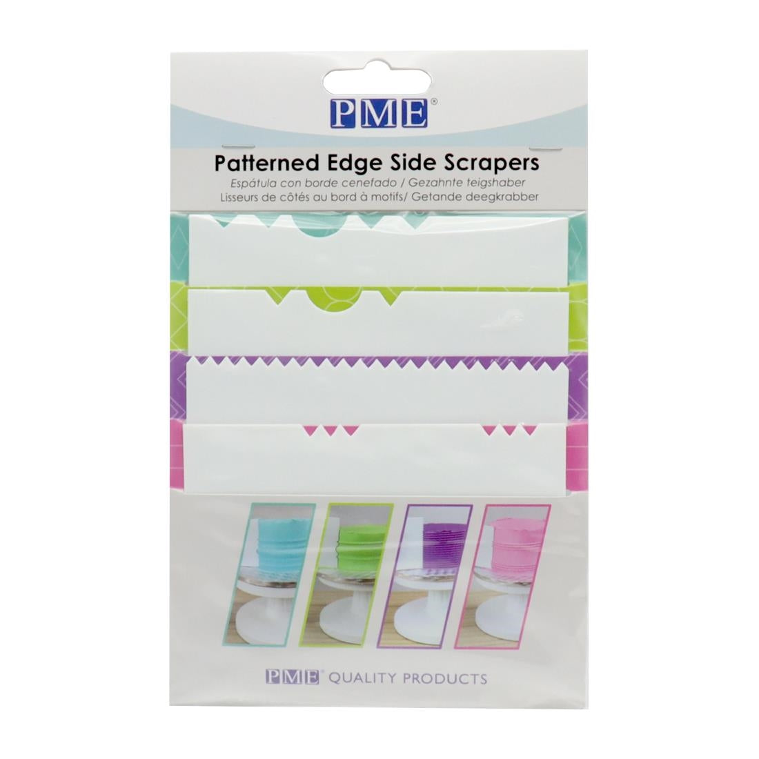 HZ040 - PME Side Scrapers Patterned Edge Plastic (Pack 4)