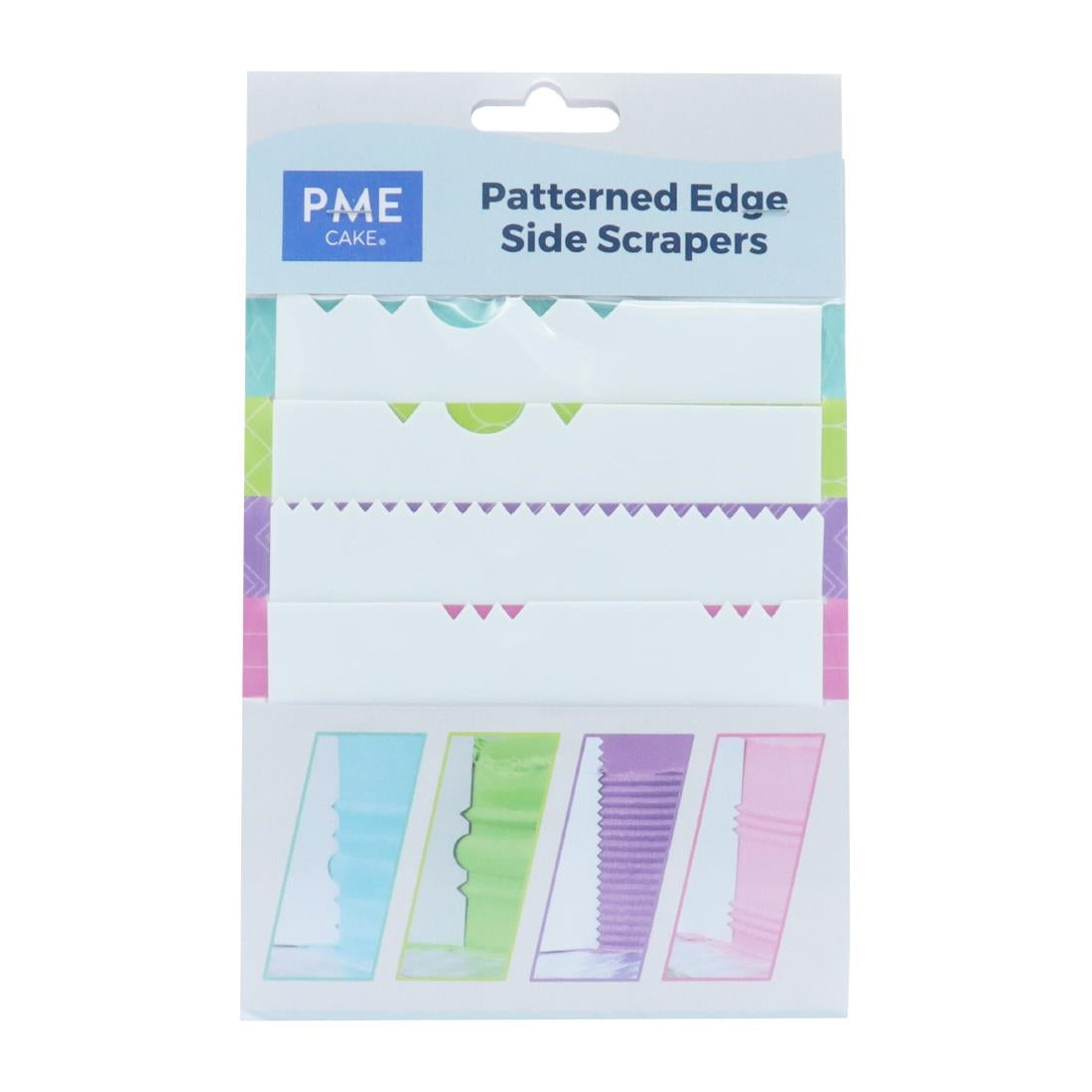 HZ040 - PME Side Scrapers Patterned Edge Plastic (Pack 4)