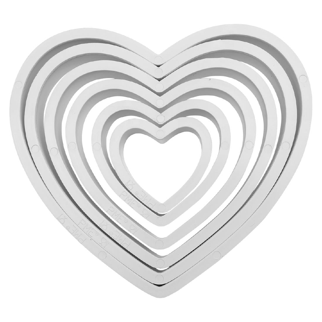 HZ045 - PME Classic Heart Shape Cutter (Pack 6)
