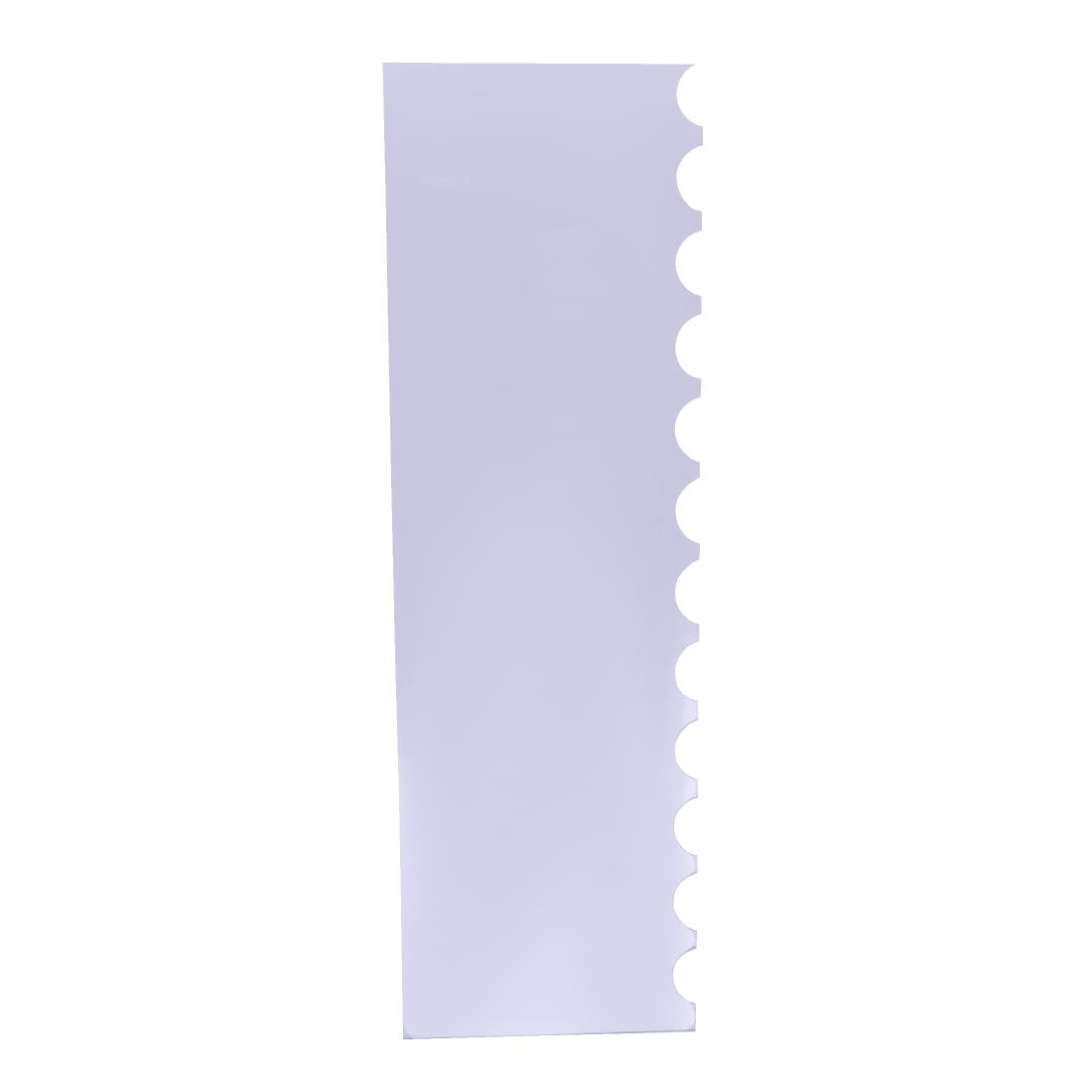 HZ050 - PME Side Scraper Patterned Acrylic Scallop 255mm