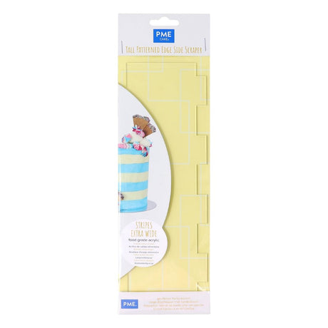 HZ051 - PME Side Scrapers Patterned Acrylic Extra Wide Stripes 255mm