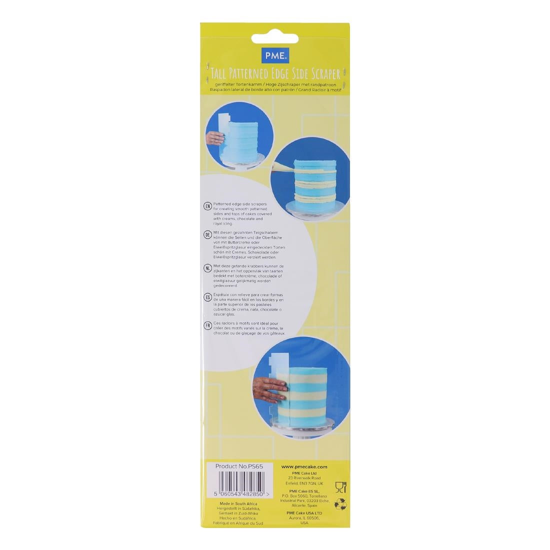 HZ051 - PME Side Scrapers Patterned Acrylic Extra Wide Stripes 255mm