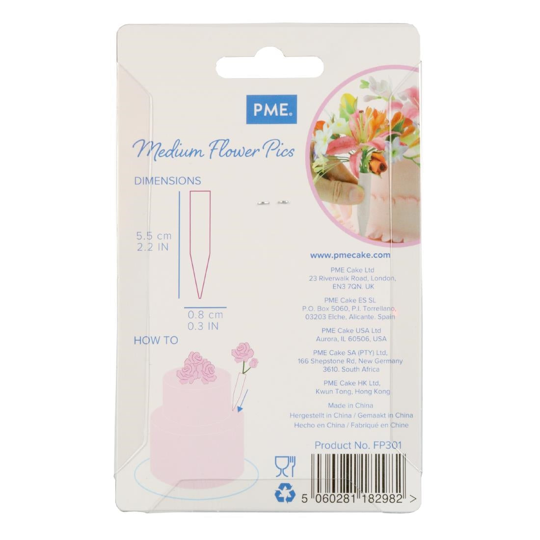 HZ058 - PME Medium Flower Pics (Pack 12)