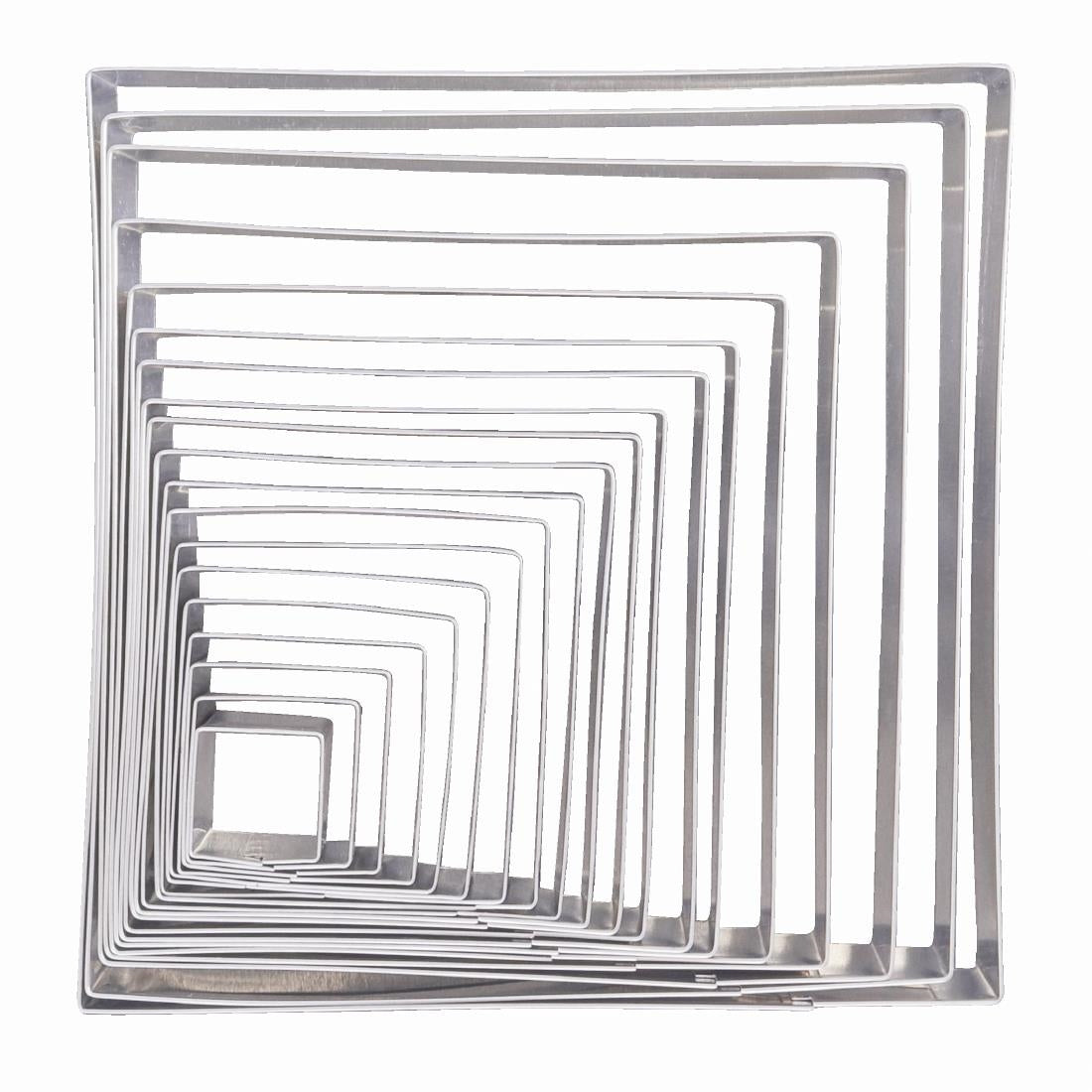 HZ072 - PME Square Stainless Steel Cutters (Pack 19)