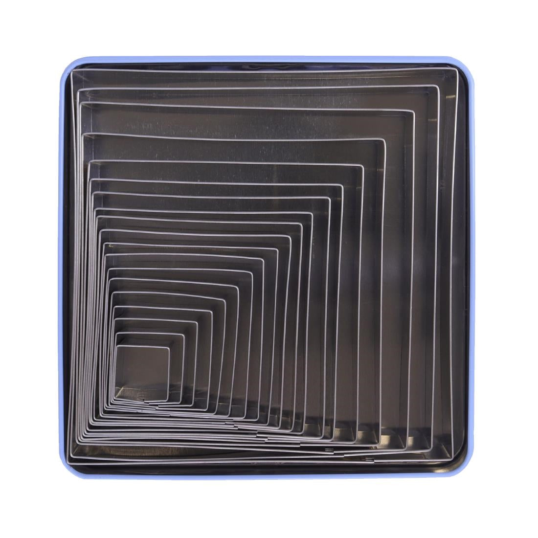HZ072 - PME Square Stainless Steel Cutters (Pack 19)
