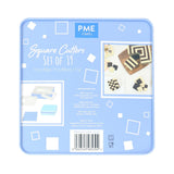 HZ072 - PME Square Stainless Steel Cutters (Pack 19)
