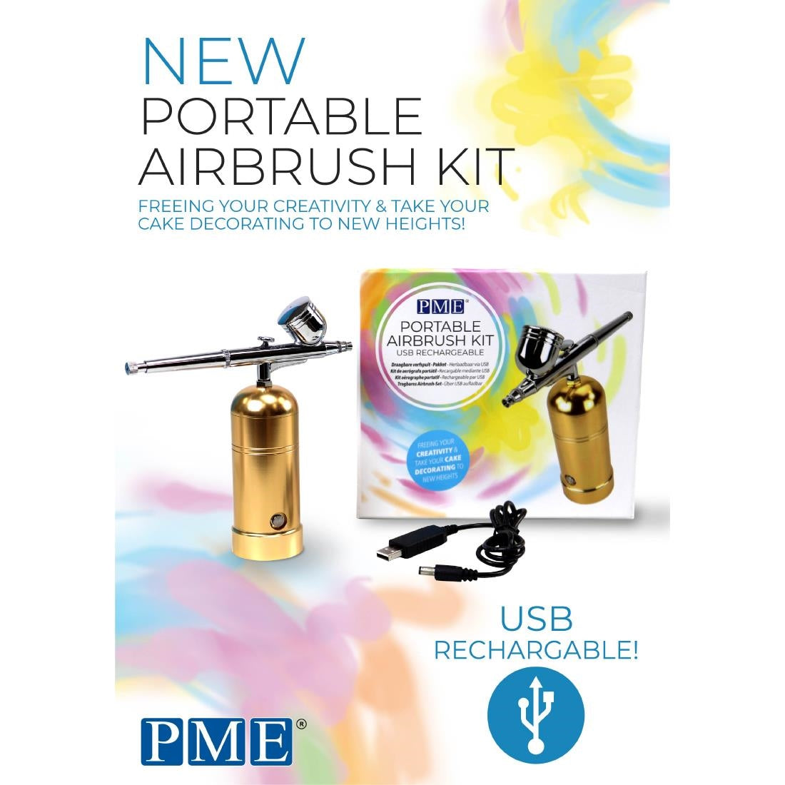 HZ076 - PME Portable USB Rechargeable Airbrush Kit