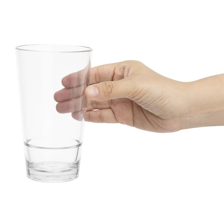 HZ084 Olympia Kristallon Polycarbonate Stacking Hi Ball Tumblers 420ml (6 Pack)