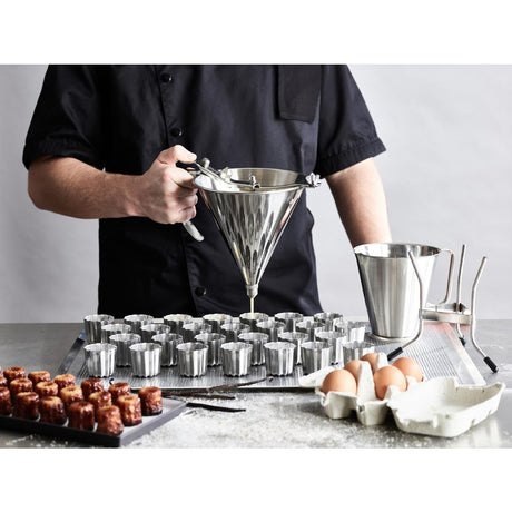 HZ121 De Buyer Automatic Piston Funnel Stainless Steel