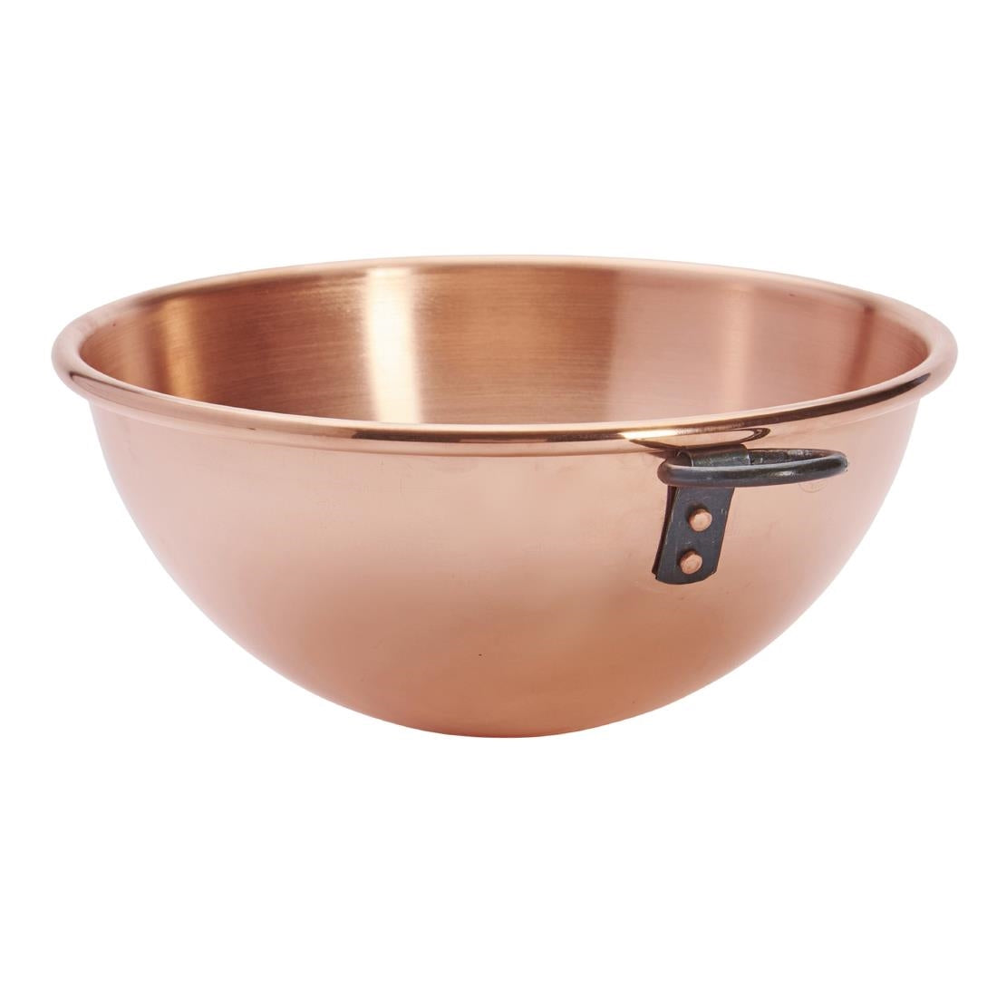 HZ140 De Buyer Copper Egg Whites Bowl with Cast Iron Ring Handle 200mm