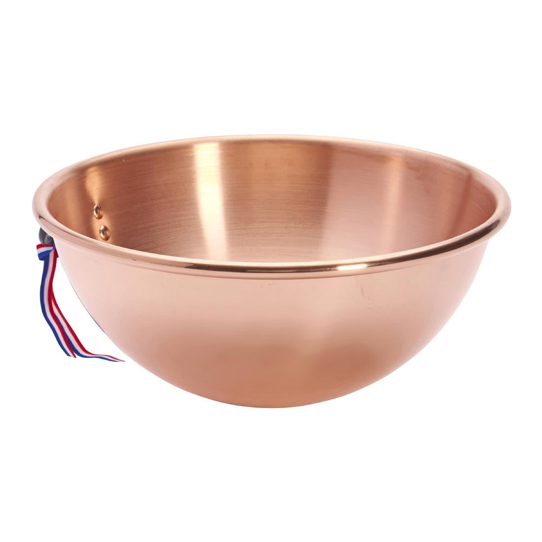 HZ140 De Buyer Copper Egg Whites Bowl with Cast Iron Ring Handle 200mm