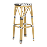 HZ144 - Bolero Parisian Style PE Rattan Bar Stools Black  (2 Pack)