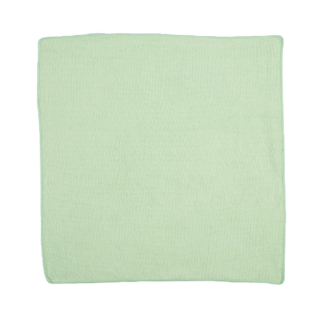 HZ151 Rubbermaid Economy Microfibre Cloth Green 400x400mm (Pack of 12)