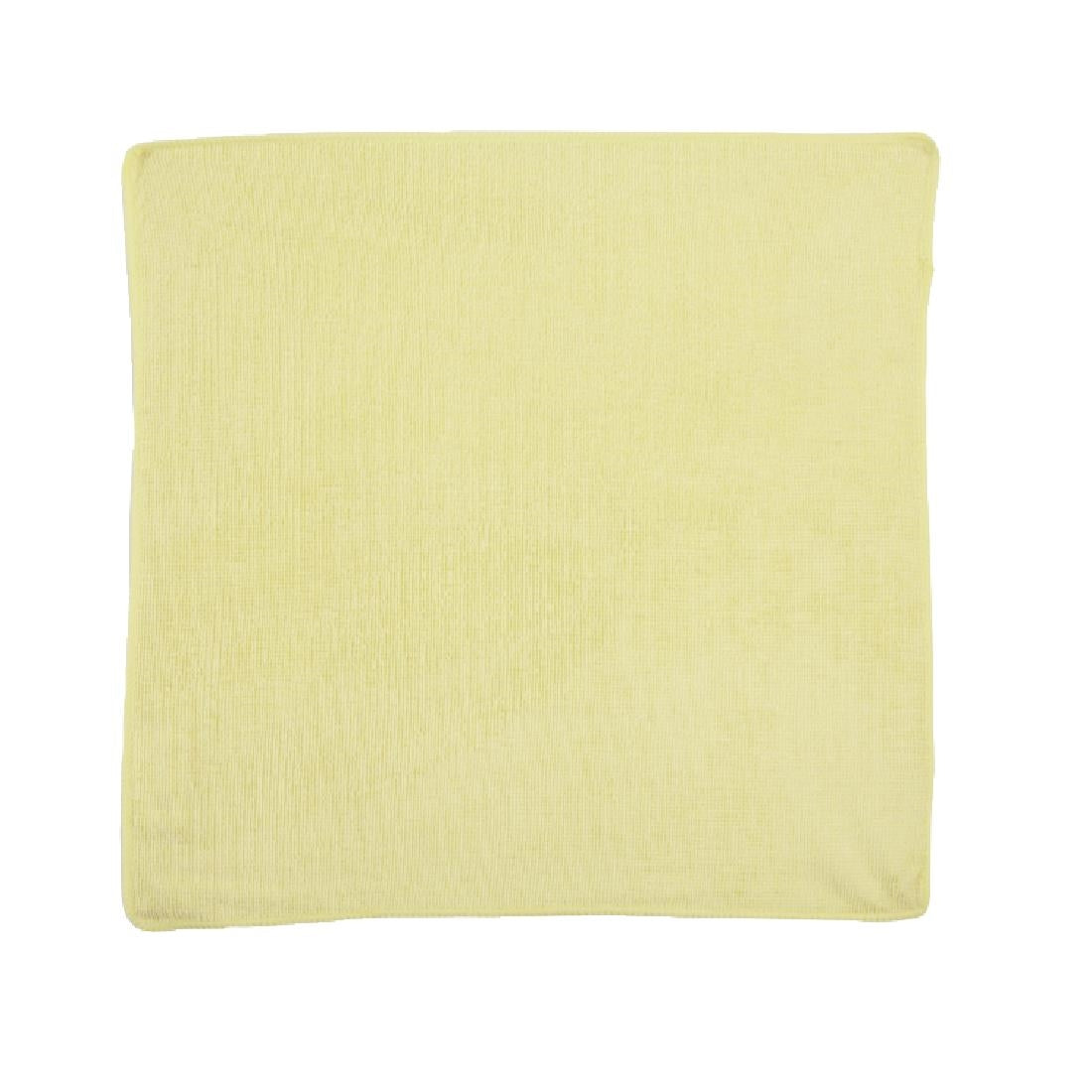 HZ153 Rubbermaid Economy Microfibre Cloth Yellow 400x400mm (Pack of 12)