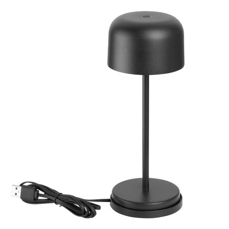 HZ200 - Olympia Siena Table Lamp Round Dome Black 200mm