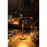 HZ201 - Olympia Siena Table Lamp Round Dome Chestnut 200mm