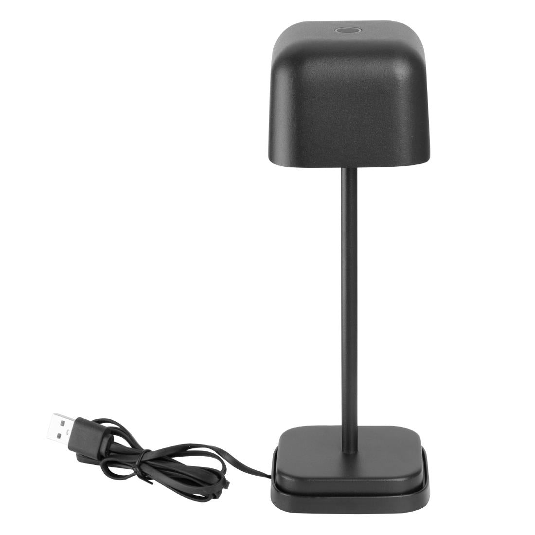 HZ204 - Olympia Lucca Table Lamp Squared Dome Black 200mm