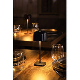 HZ204 - Olympia Lucca Table Lamp Squared Dome Black 200mm