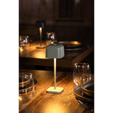 HZ206 - Olympia Lucca Table Lamp Squared Dome Sage 200mm