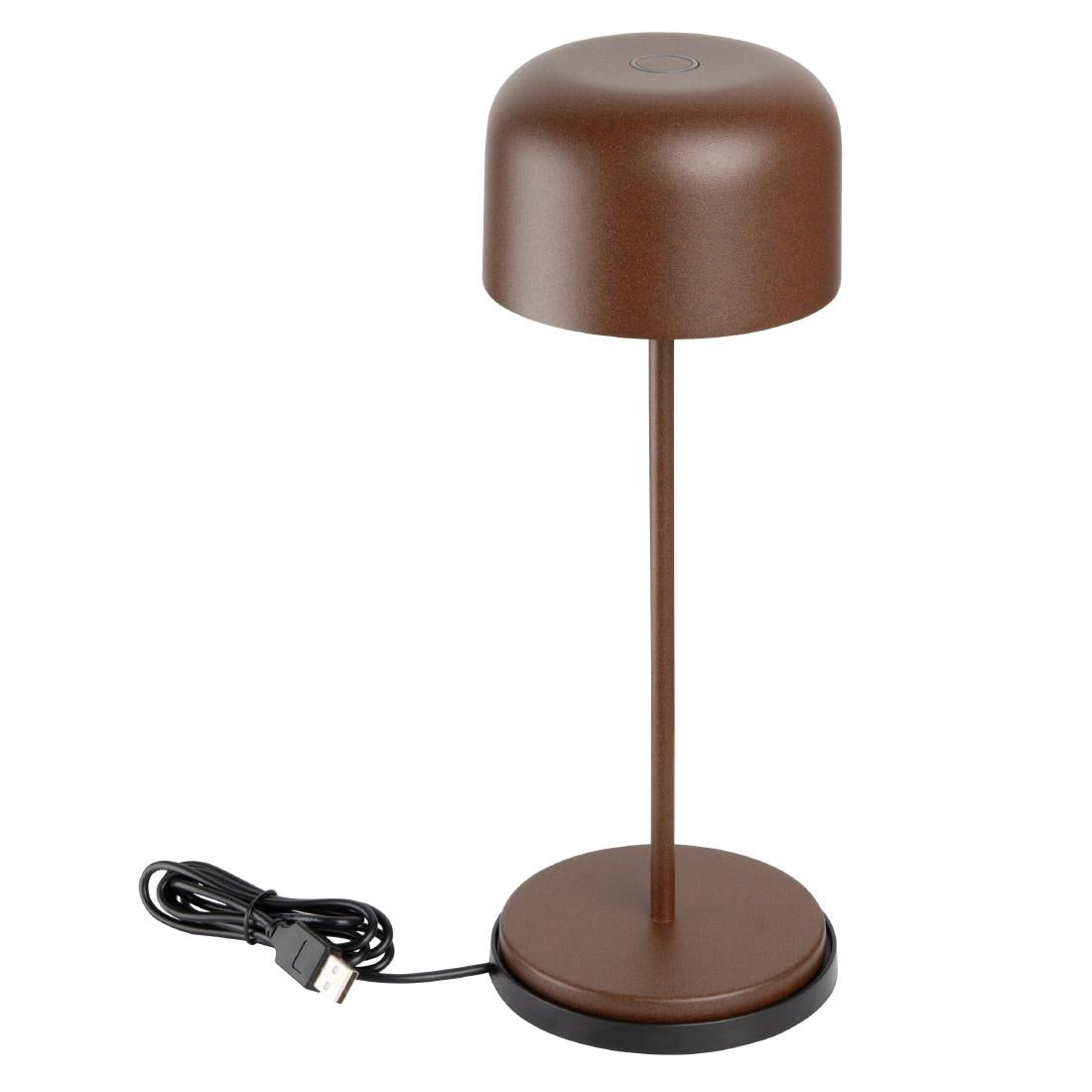 HZ209 - Olympia Siena Table Lamp Round Dome Chestnut 300mm