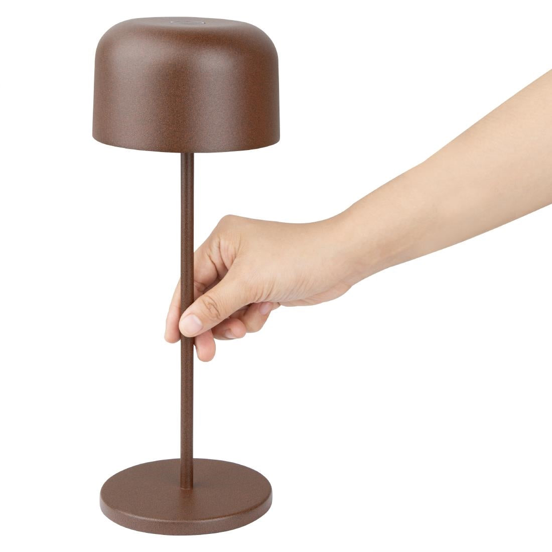 HZ209 - Olympia Siena Table Lamp Round Dome Chestnut 300mm