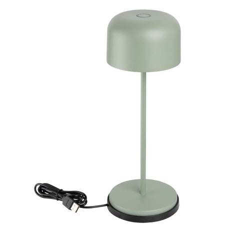 HZ210 - Olympia Siena Table Lamp Round Dome Sage 300mm