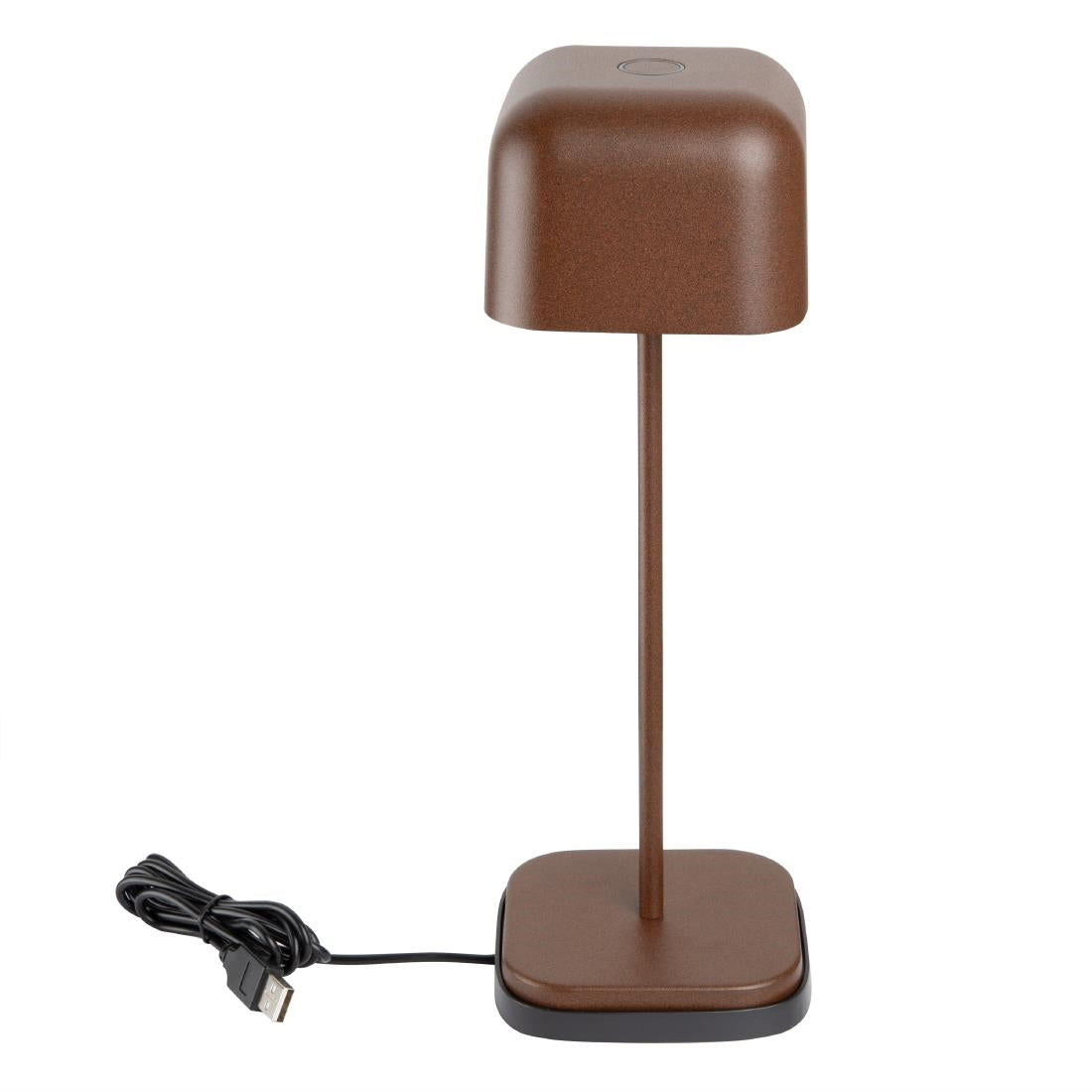 HZ213 - Olympia Lucca Table Lamp Squared Dome Chestnut 300mm