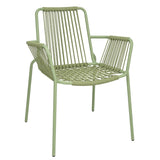 HZ219 Bolero Melbourne Rope Design Arm Chairs Light Green  (Set 4)