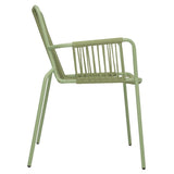 HZ219 Bolero Melbourne Rope Design Arm Chairs Light Green  (Set 4)