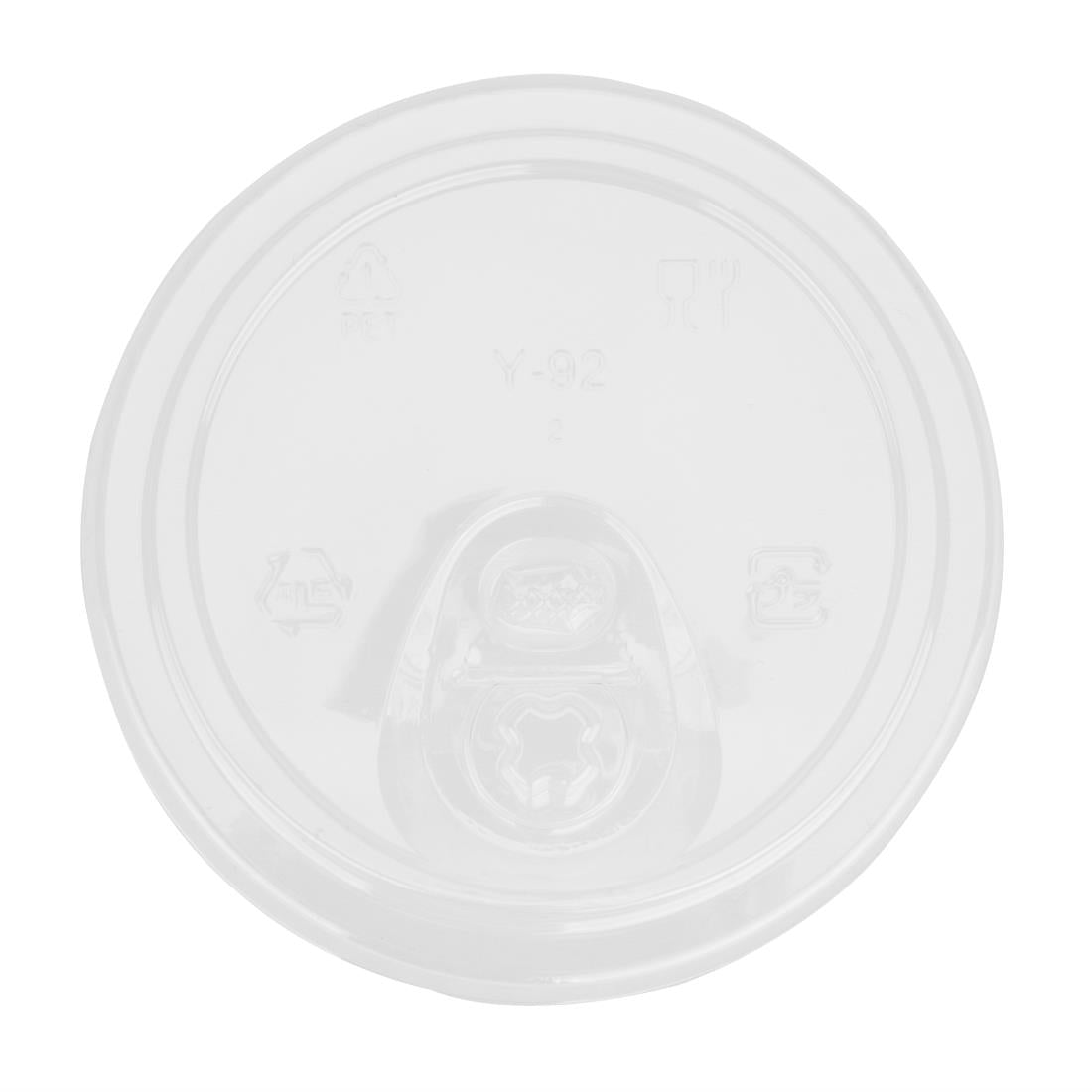 HZ230 Fiesta Recyclable rPET Strawless Lids for 12/16/20oz Cups (400 Pack)