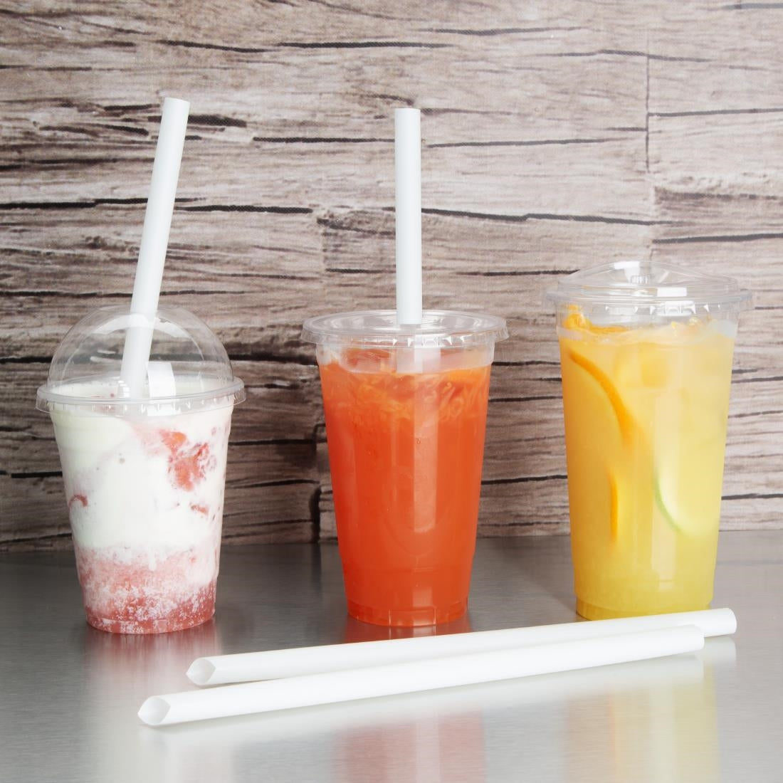 HZ230 Fiesta Recyclable rPET Strawless Lids for 12/16/20oz Cups (400 Pack)