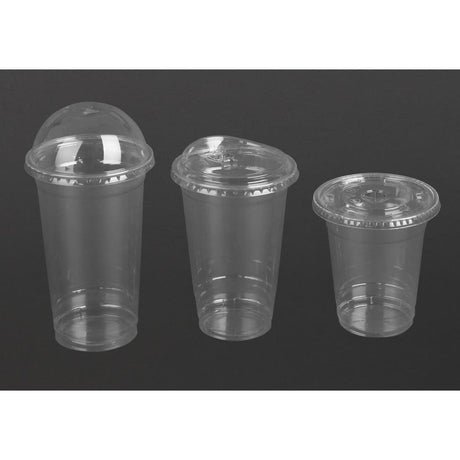 HZ230 Fiesta Recyclable rPET Strawless Lids for 12/16/20oz Cups (400 Pack)