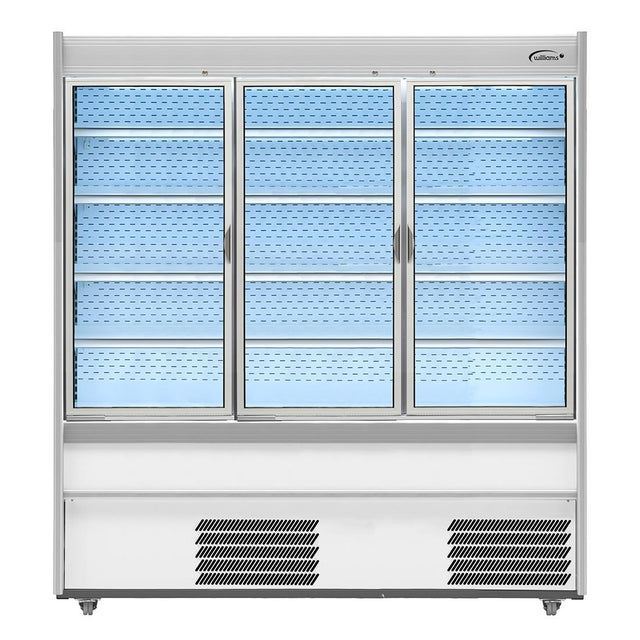 Williams M-Series Gem Multideck Fridge White with Hinged Front Door M180-WCD-HFD