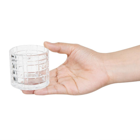 HZ332 Olympia Tealight Holder Glass Geo - 64x57mm (Box 6)