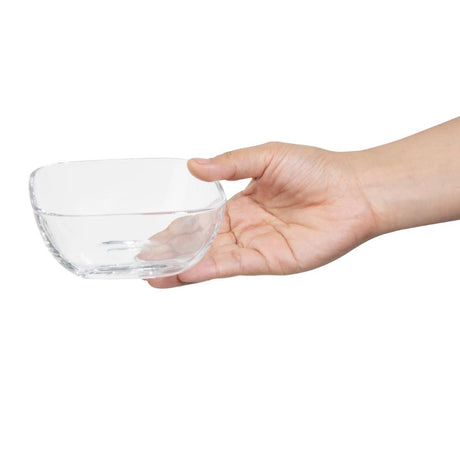 HZ335 Olympia Square Glass Snack Bowl Low - 109x50mm (Box 6)