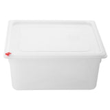 HZ351 Hygiplas Click PP GN Pan 2/3 with Lid and 7 colour clips - 150mm 12L (Pack 4)
