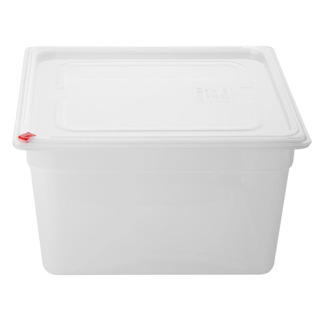 HZ352 Hygiplas Click PP GN Pan 2/3 with Lid and 7 colour clips - 200mm 16.1L(Pack 4)