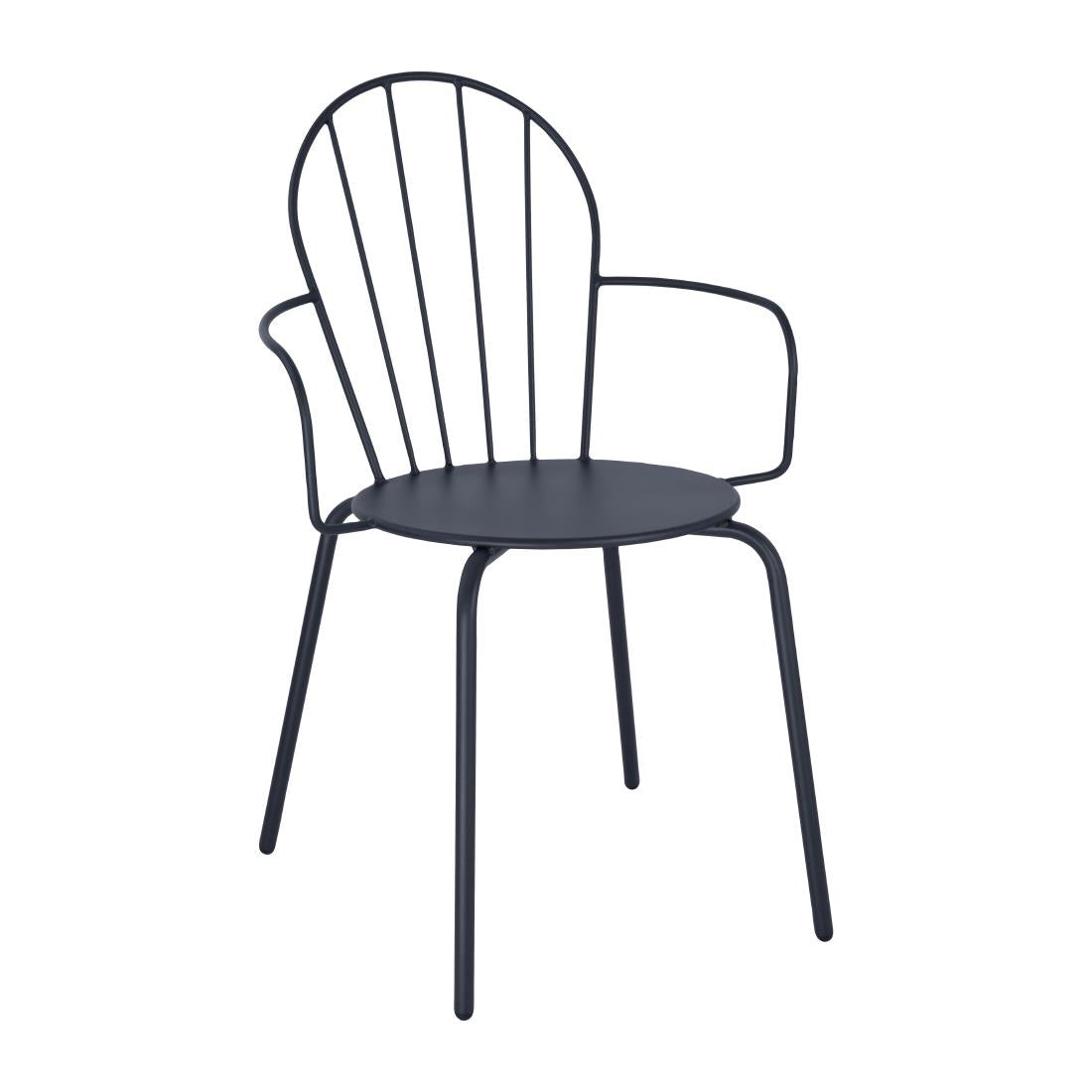 HZ358 Bolero Adeline Arm Chair Slate Blue (Set 4)